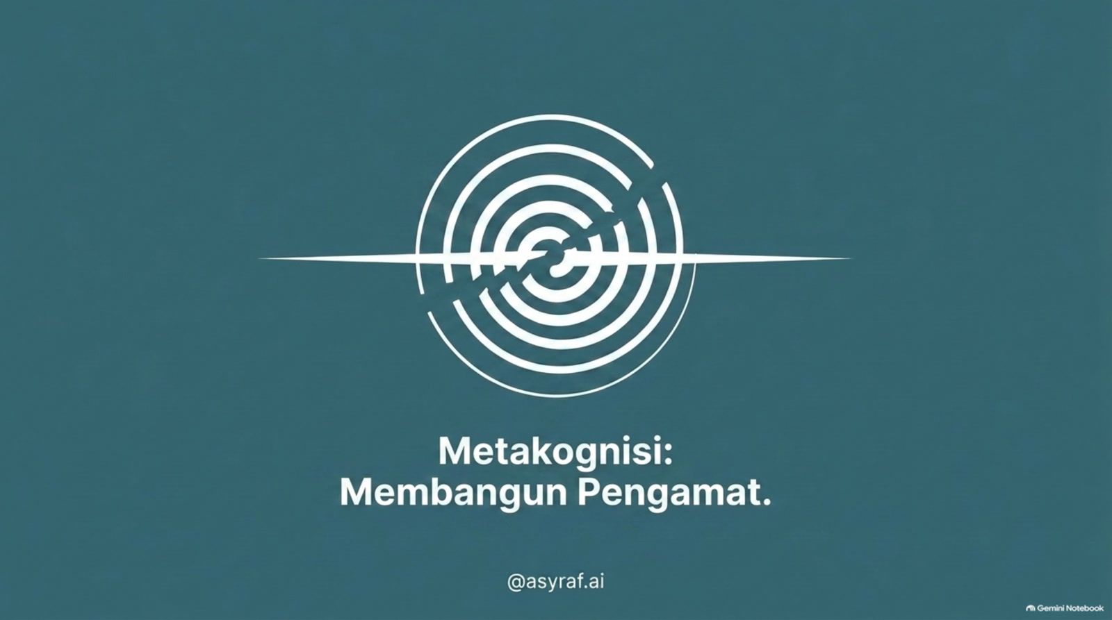 Bangun pengamat di dalam pikiran, bukan hanya mengikuti suara yang paling keras.