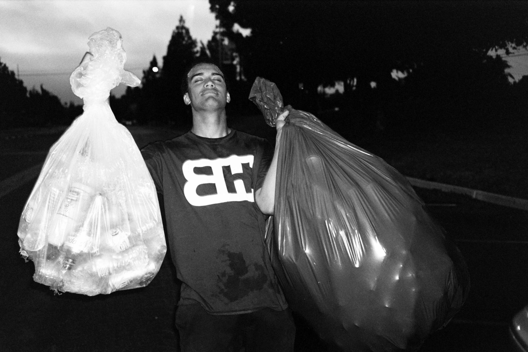 Corey, with his preferred way of earning gas money.