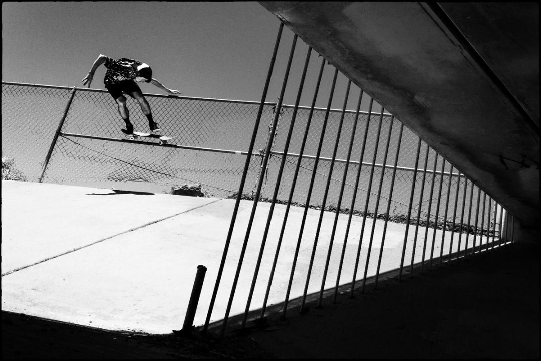 James with a kickflip back 5050 at another dig-deep spot. This time just down the road in Oxnard at the old Wagon Wheel ditch in 2015. The Wagon Wheel area has since been leveled and redeveloped into thousands of apartments along the 101 freeway.
