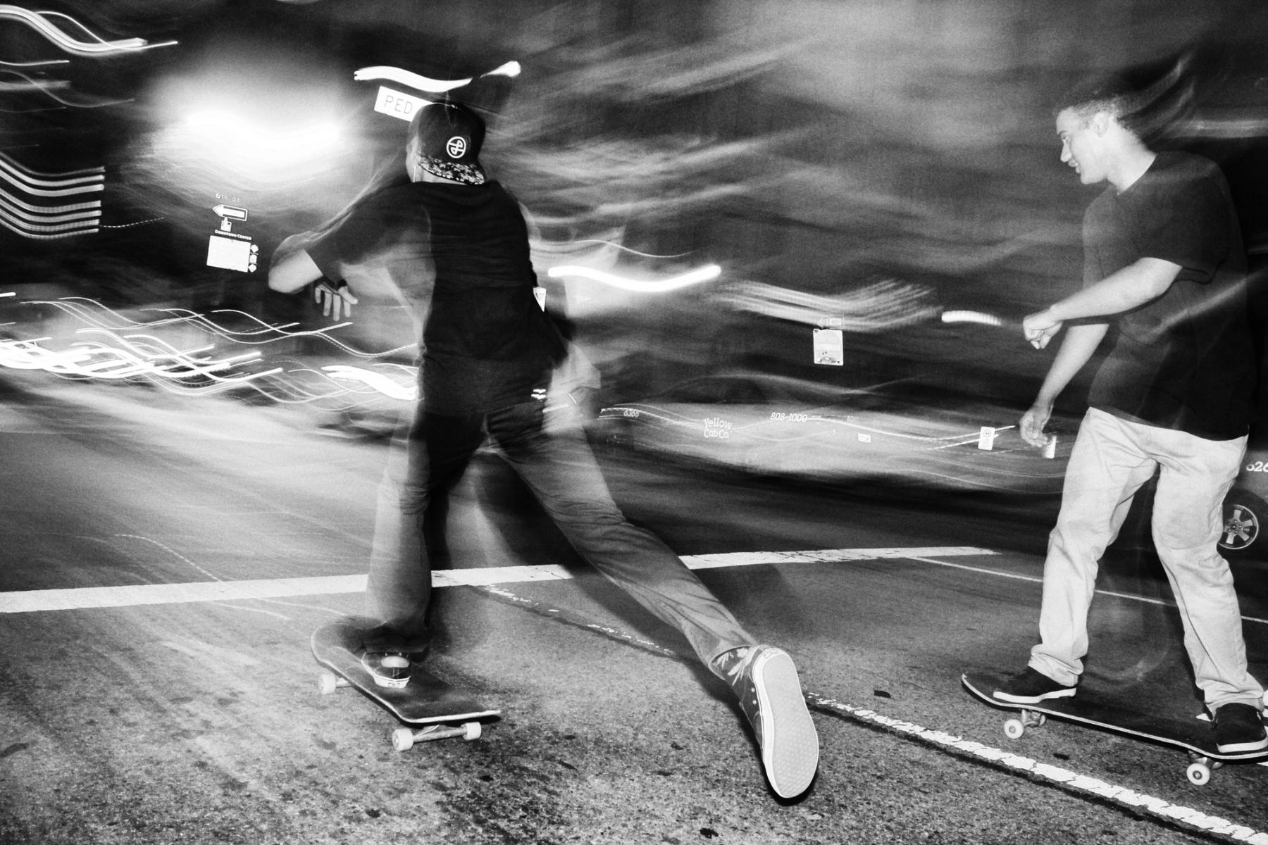Late night, downtown LA.