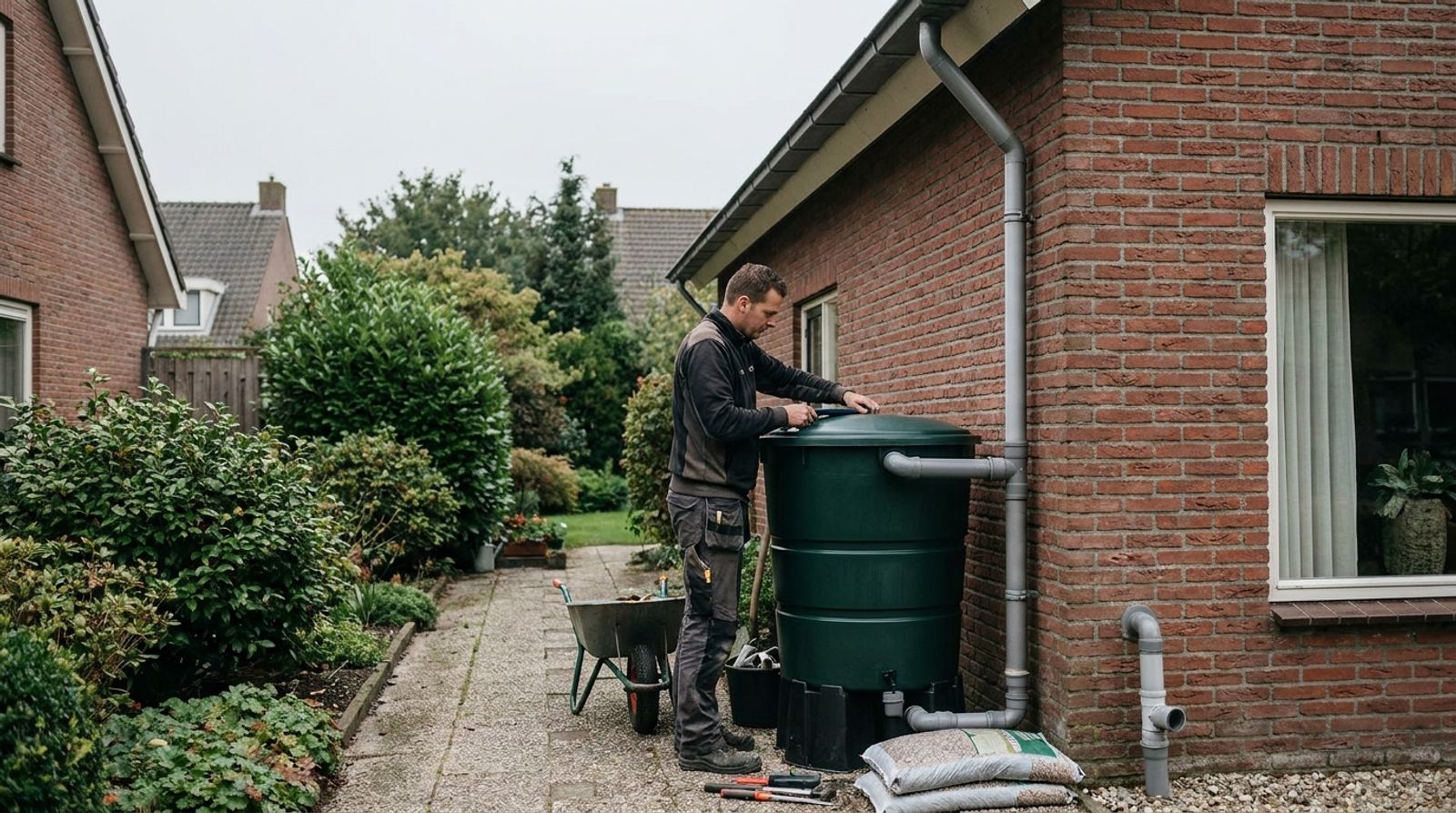 Hoe lang duurt de installatie van een regenwatersysteem?