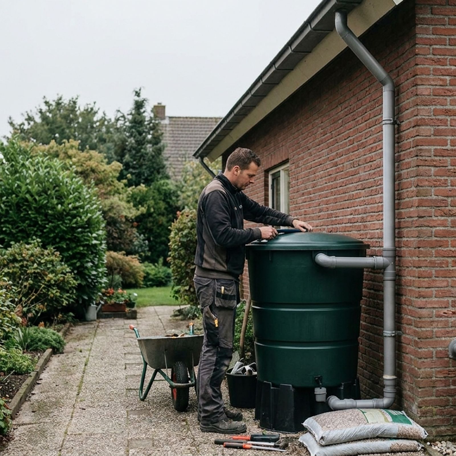 Hoe lang duurt de installatie van een regenwatersysteem?