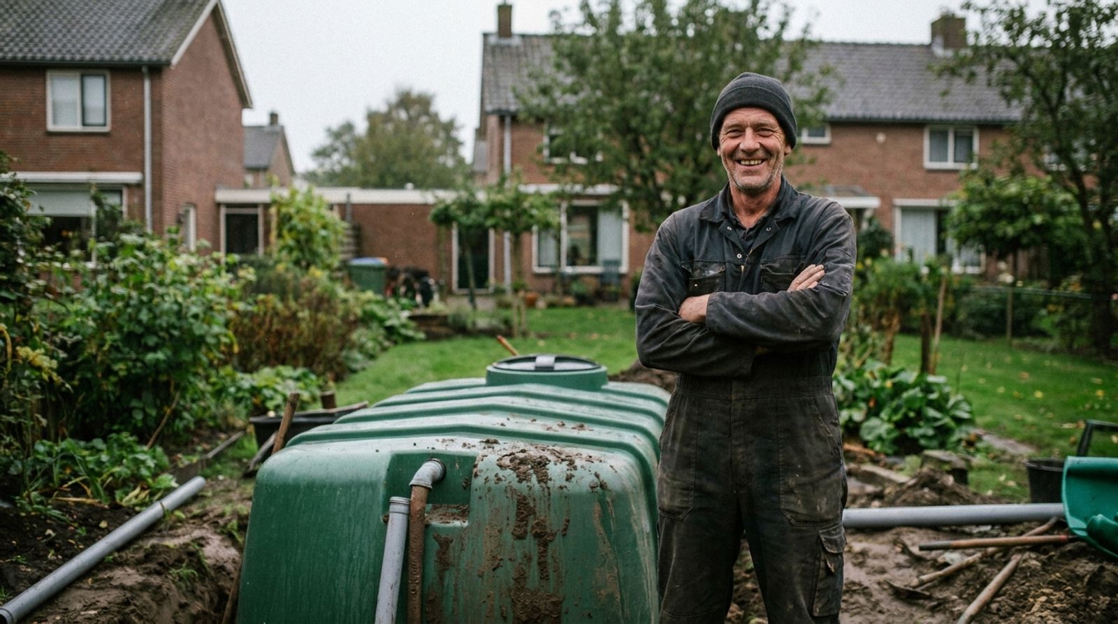 Bestaande septic- of olietank hergebruiken voor regenwater?