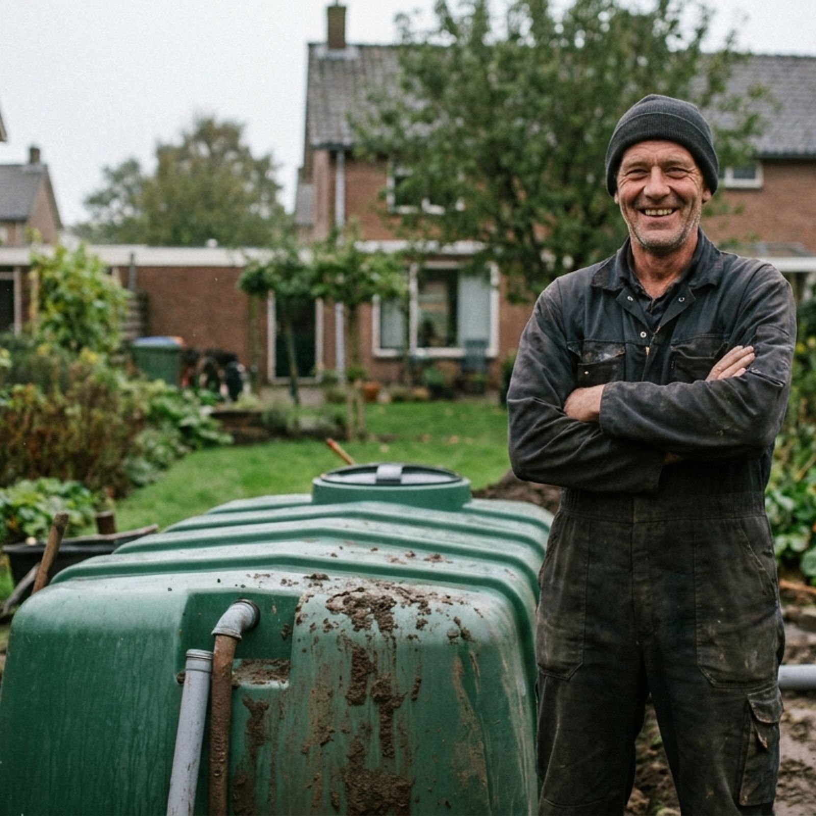 Bestaande septic- of olietank hergebruiken voor regenwater?