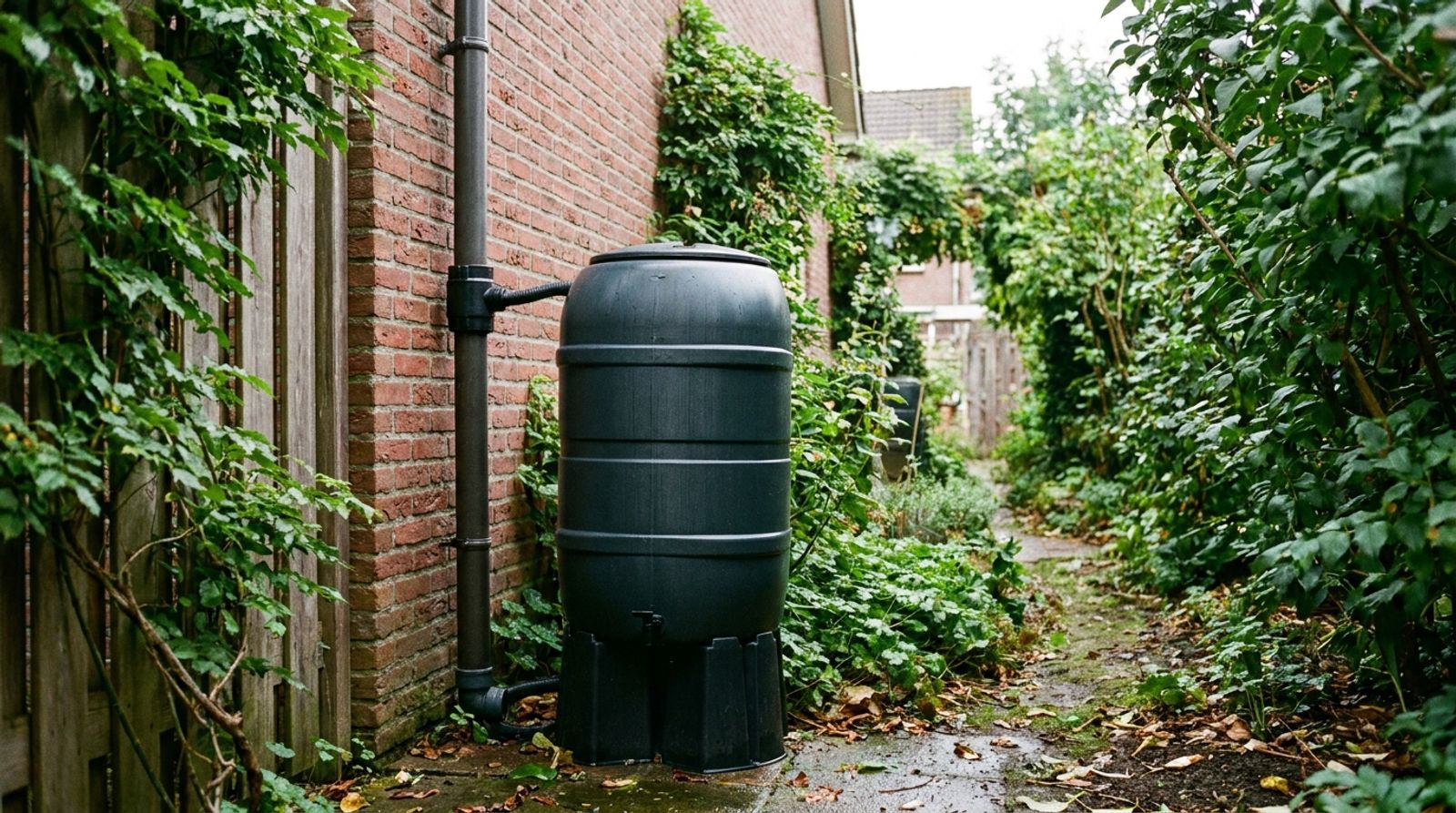 Regenwater opvangen van een plat dak