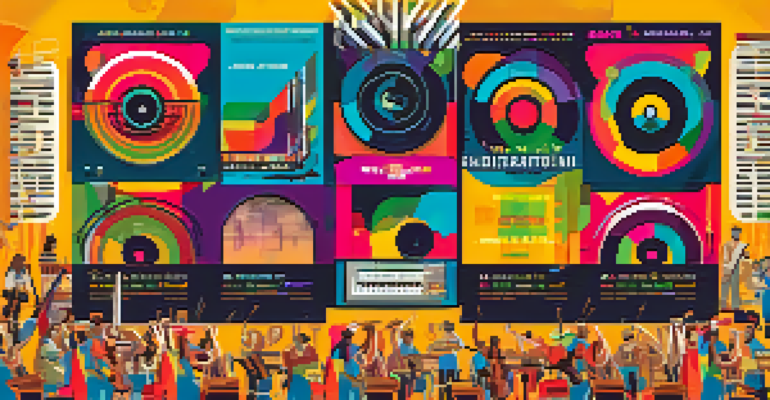 Promotional poster for a live stream music collaboration featuring colorful typography and musical elements.