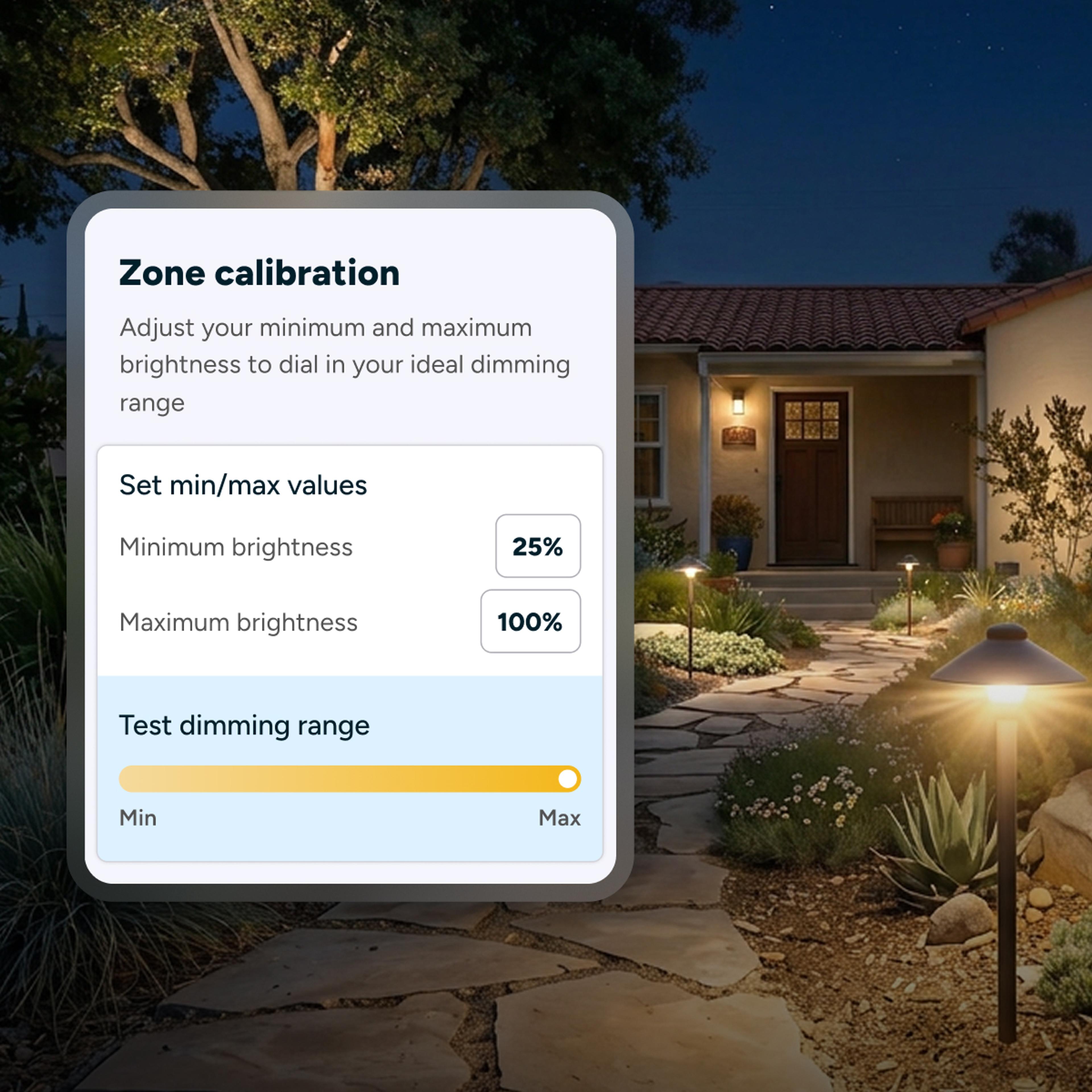 Dimming screenshot from Rachio App