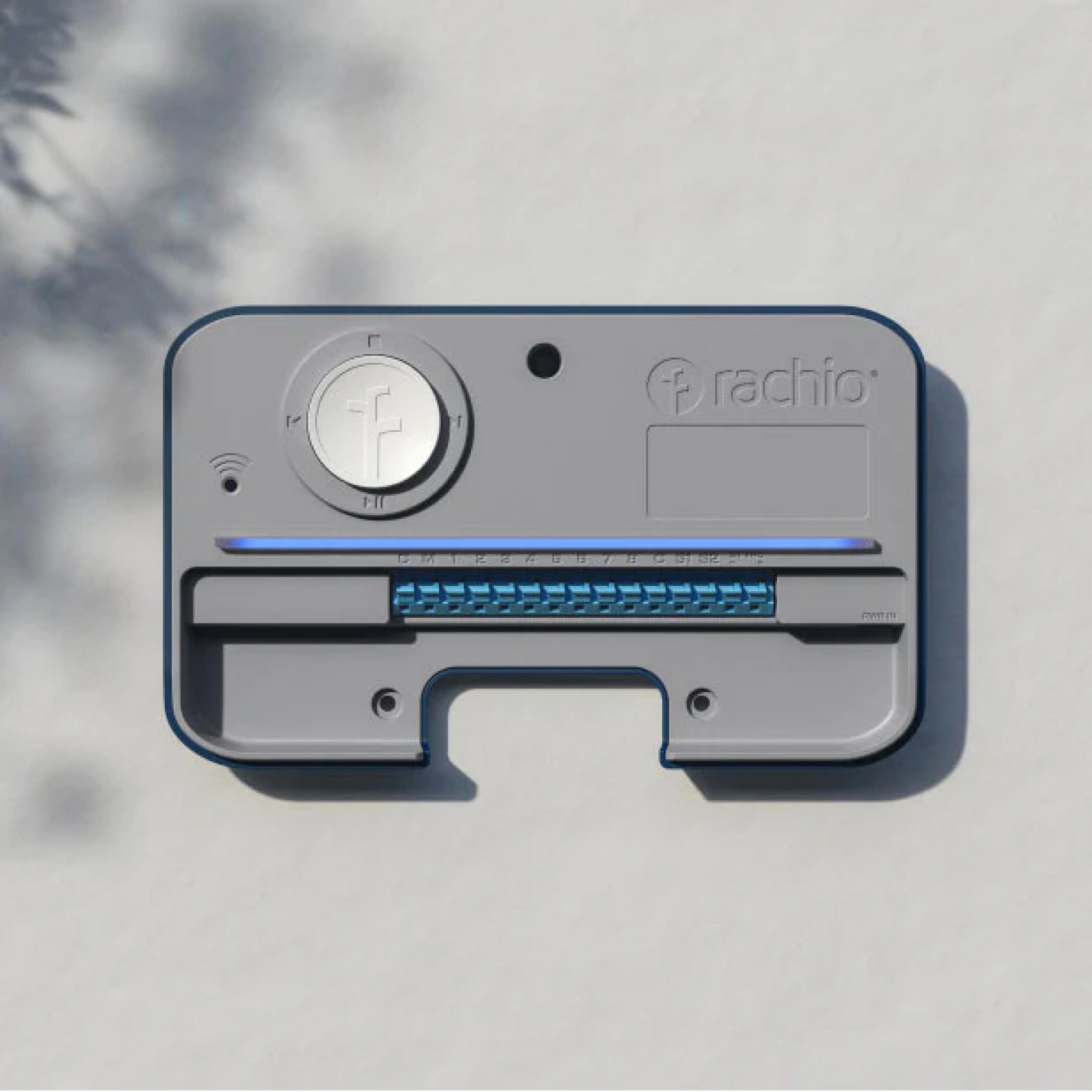 Rachio 3 smart sprinkler controller faceplate removed