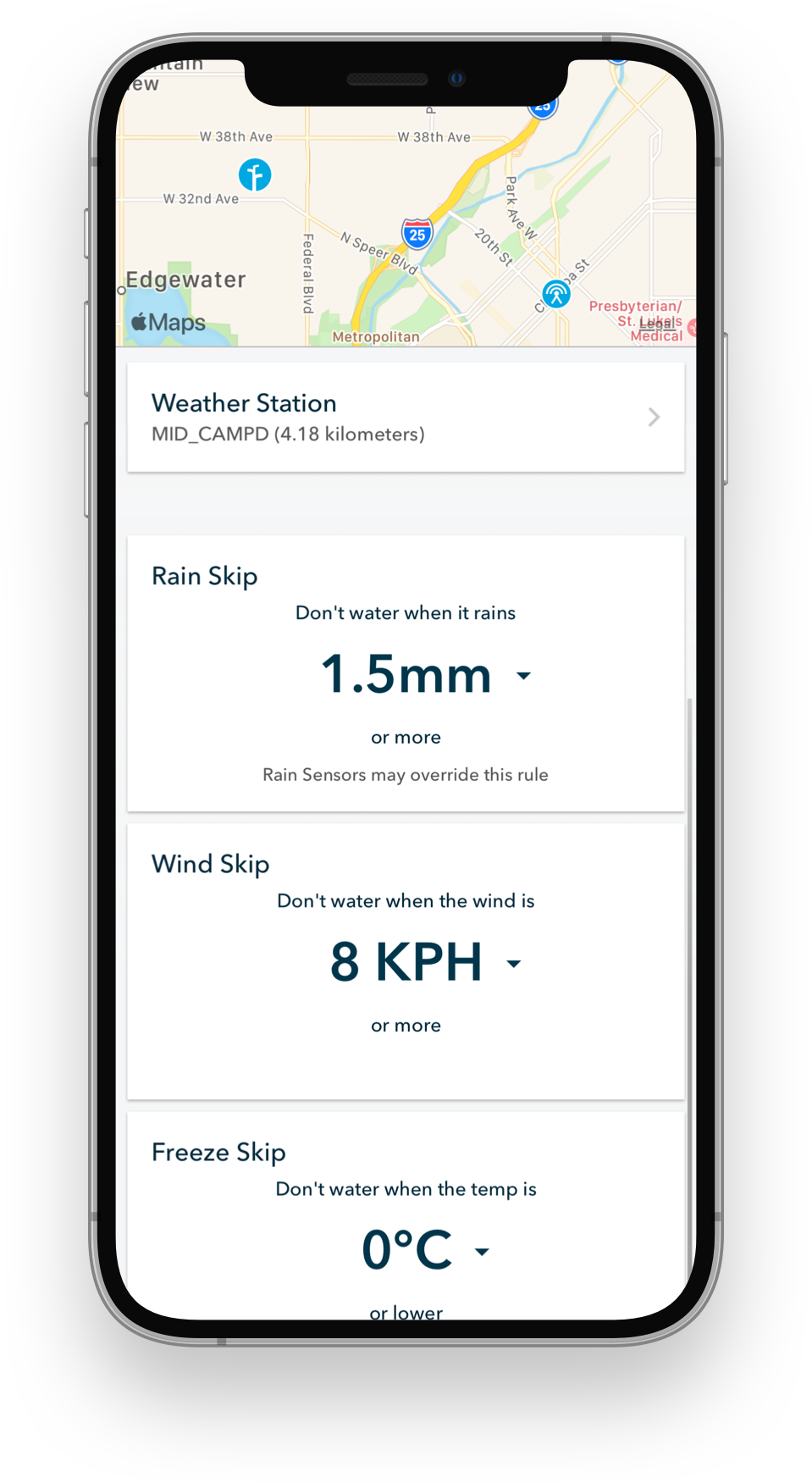 Rachio Weather Intelligence™ Rachio