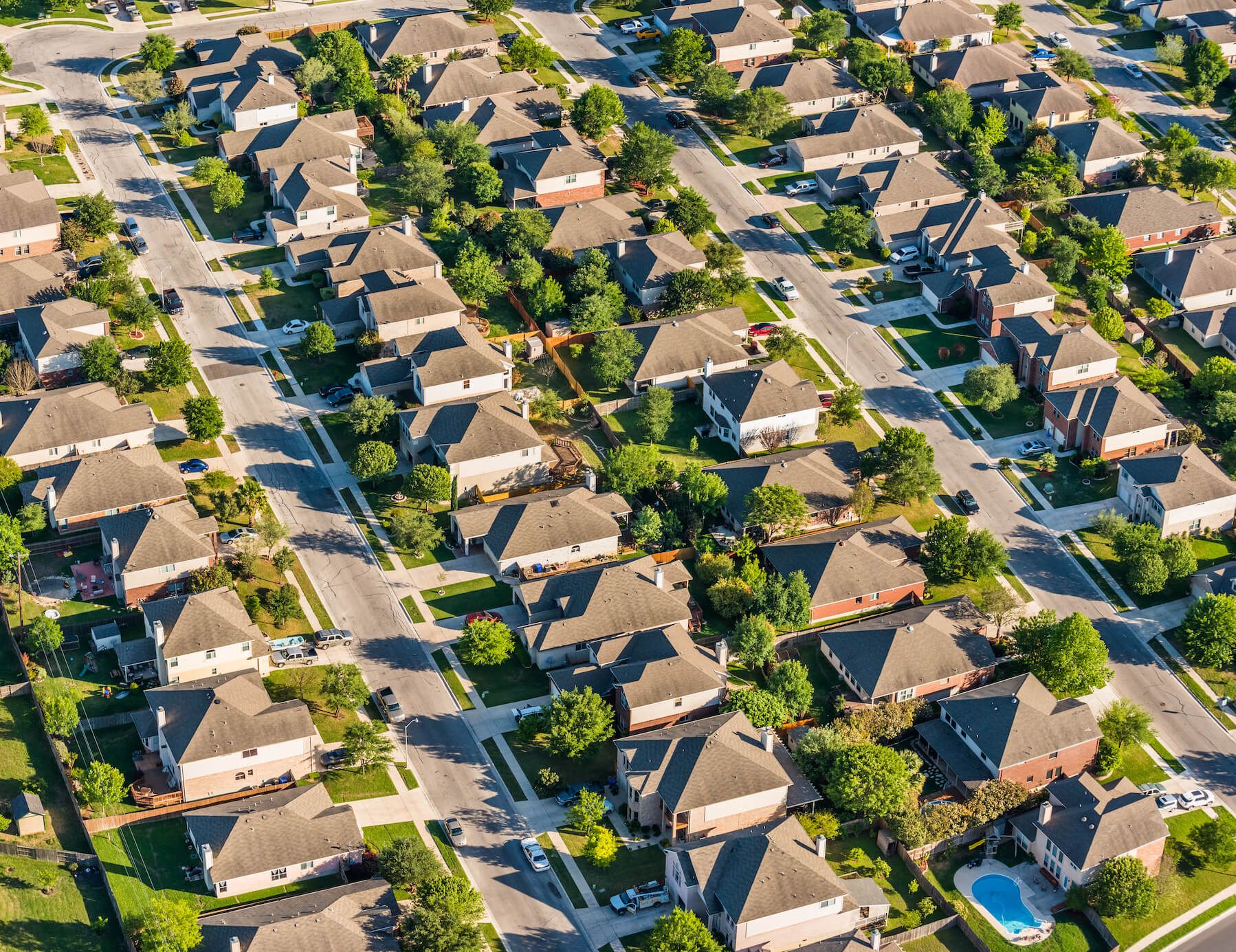 Sub division with many houses