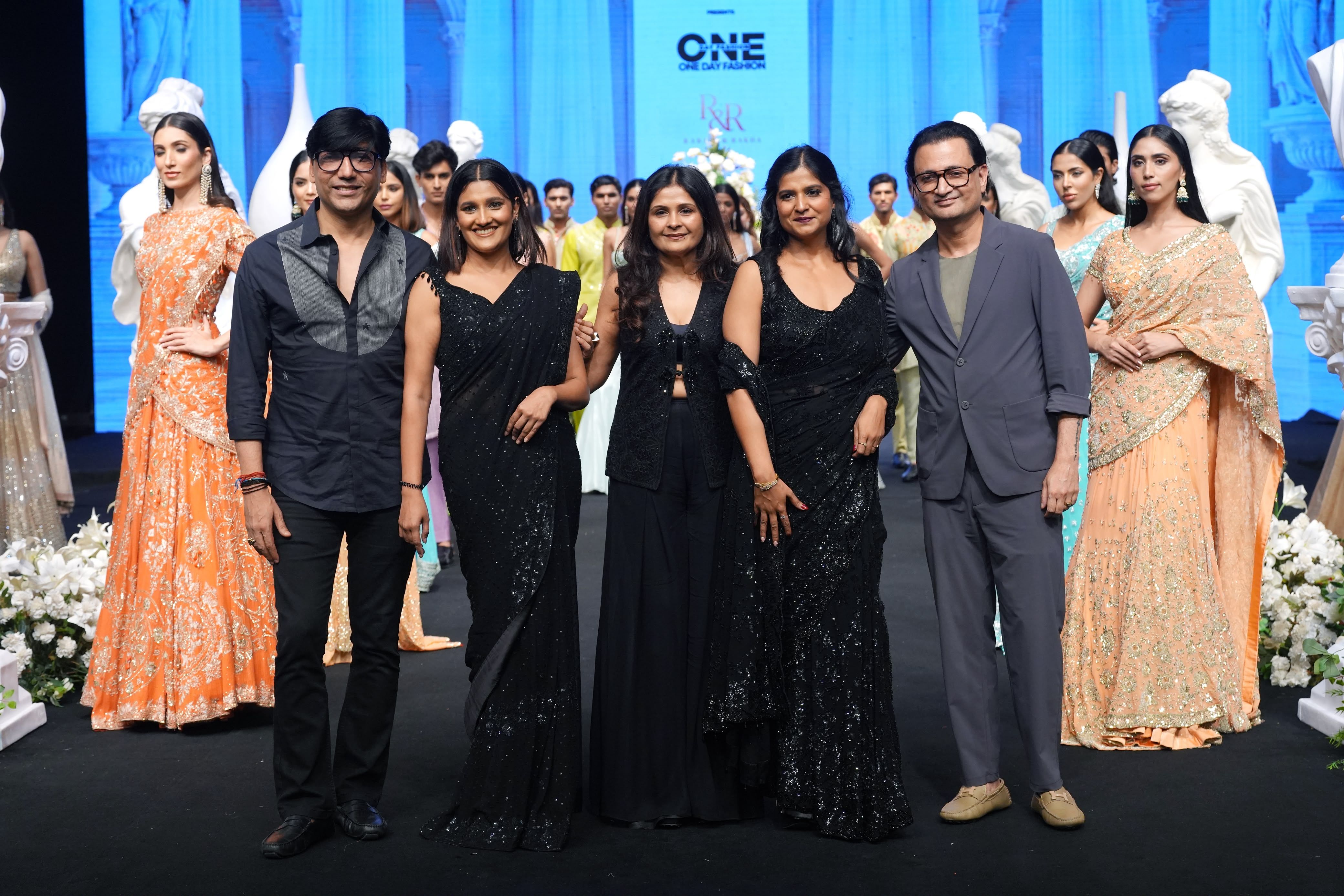 Photo: Neetu opening the runway for designers Rabani and Rakha in New Delhi