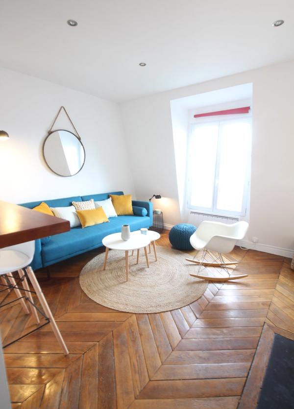 Appartement RUE BROCHANT, PARIS 17ÈME  - Salon cosy - Chasseur immobilier - Paris et Hauts-De-Seine