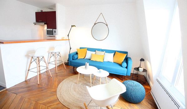 Appartement RUE BROCHANT, PARIS 17ÈME  - Salon vue mezzanine - Chasseur immobilier - Paris et Hauts-De-Seine