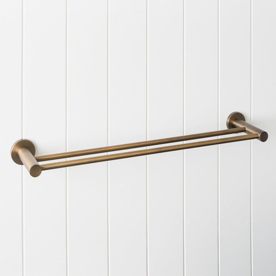 TileCloud TAPWARE Melbourne Double Towel Rail Antique Brass