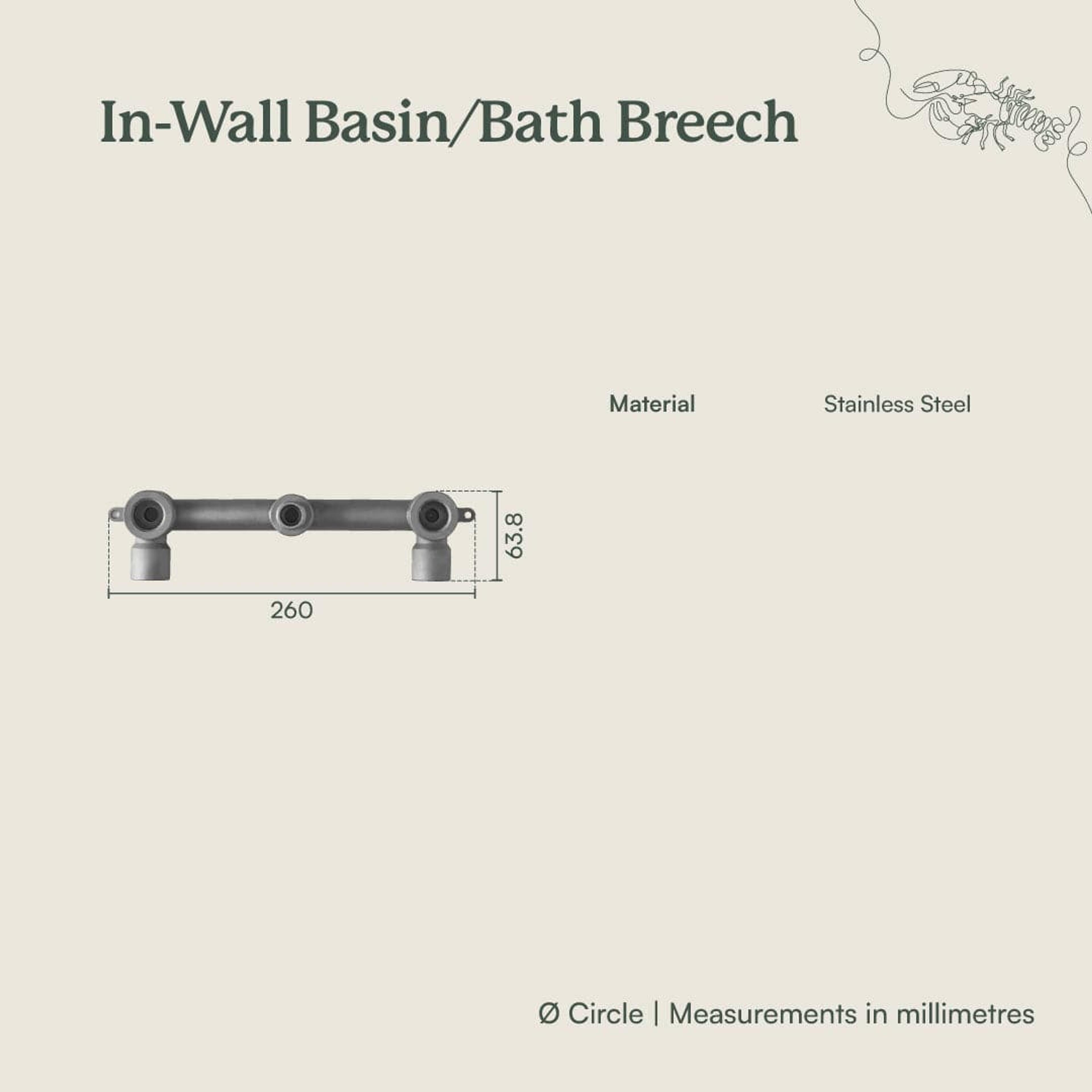 Yabby TAPWARE In Wall Basin-Bath Breech