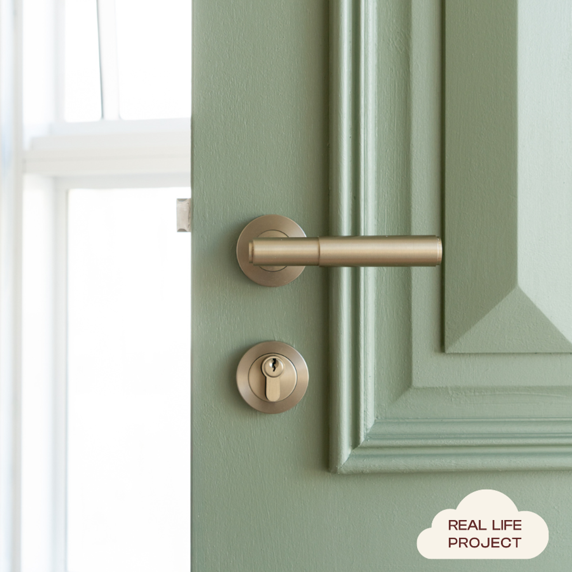 Front Door Lock Set Warm Brushed Nickel | TileCloud