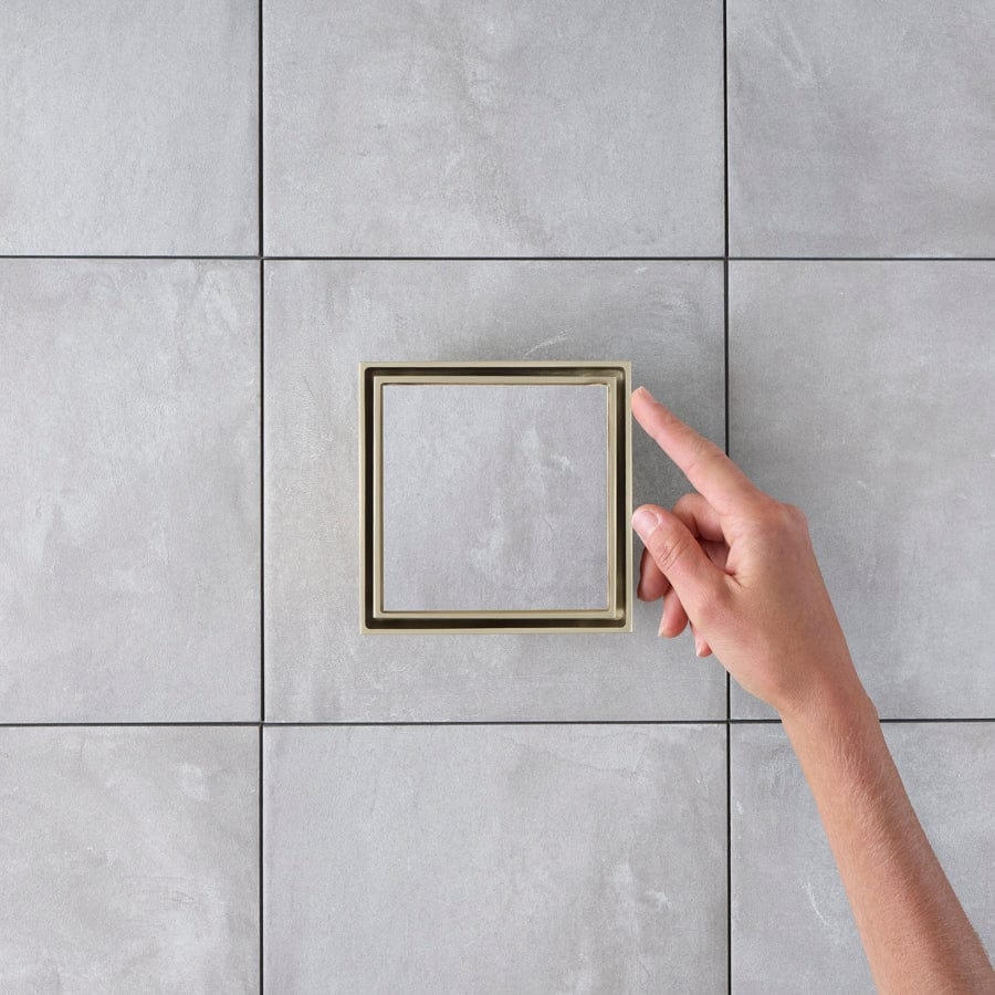 Yabby TAPWARE Tile Insert Floor Waste Large Warm Brushed Nickel