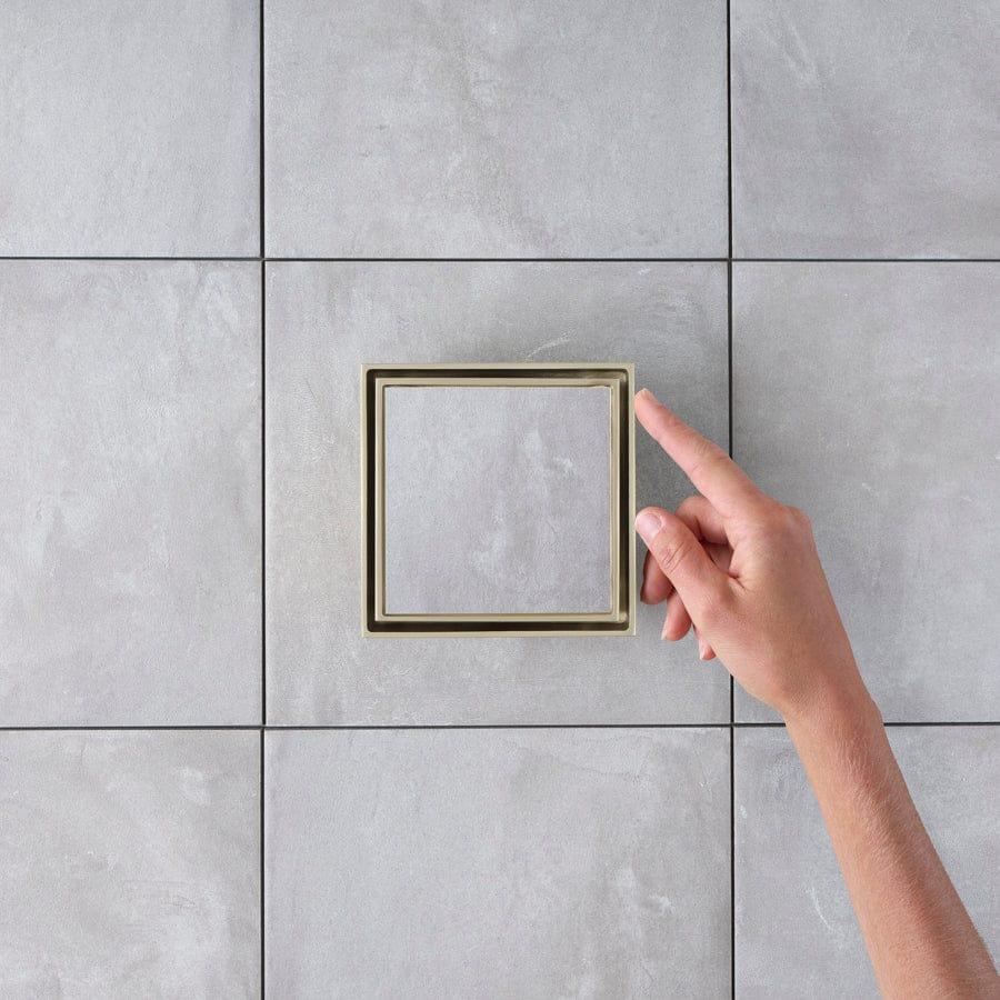 Yabby TAPWARE Tile Insert Floor Waste Large Warm Brushed Nickel