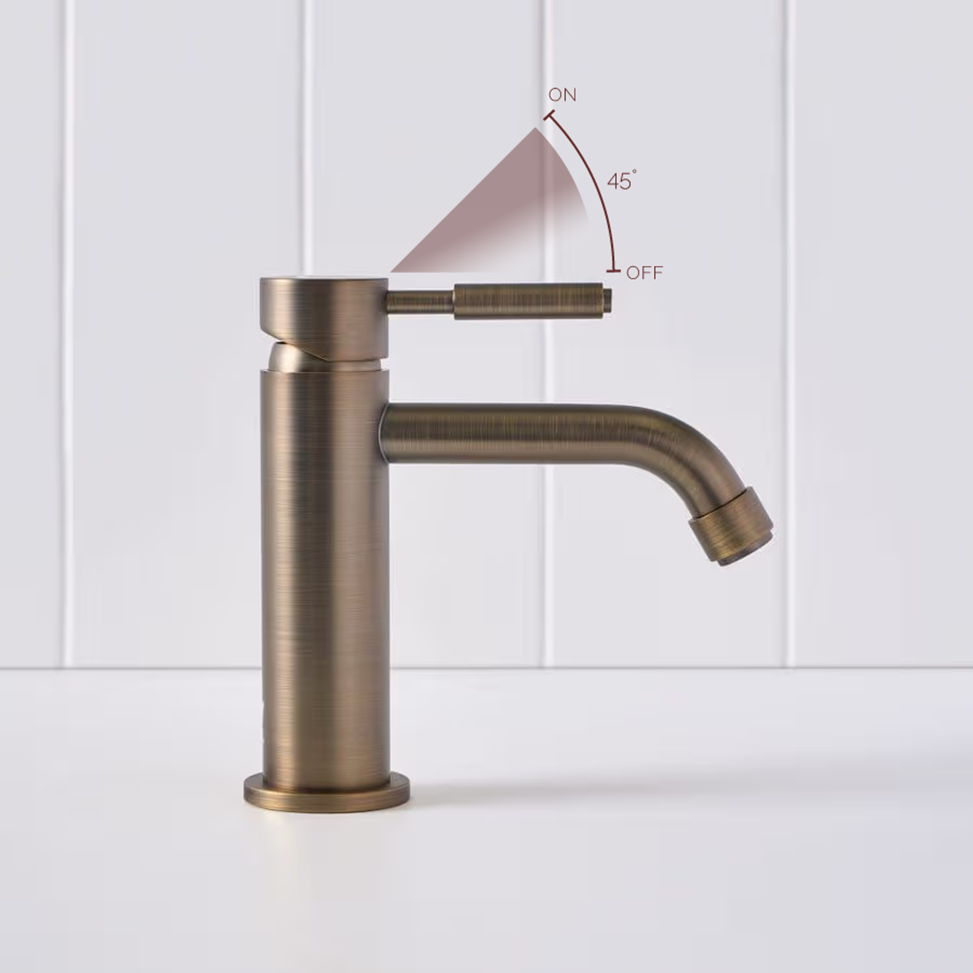 Melbourne Short Basin Mixer Antique Brass | Yabby