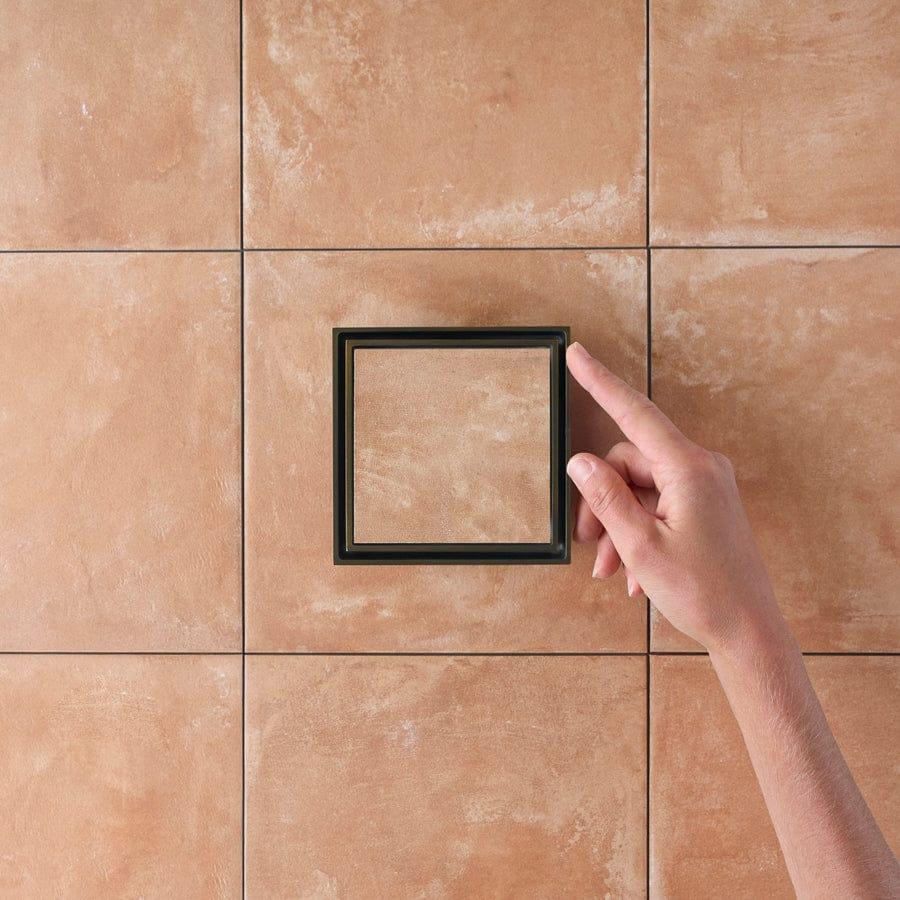 Yabby TAPWARE Tile Insert Floor Waste Large Antique Brass