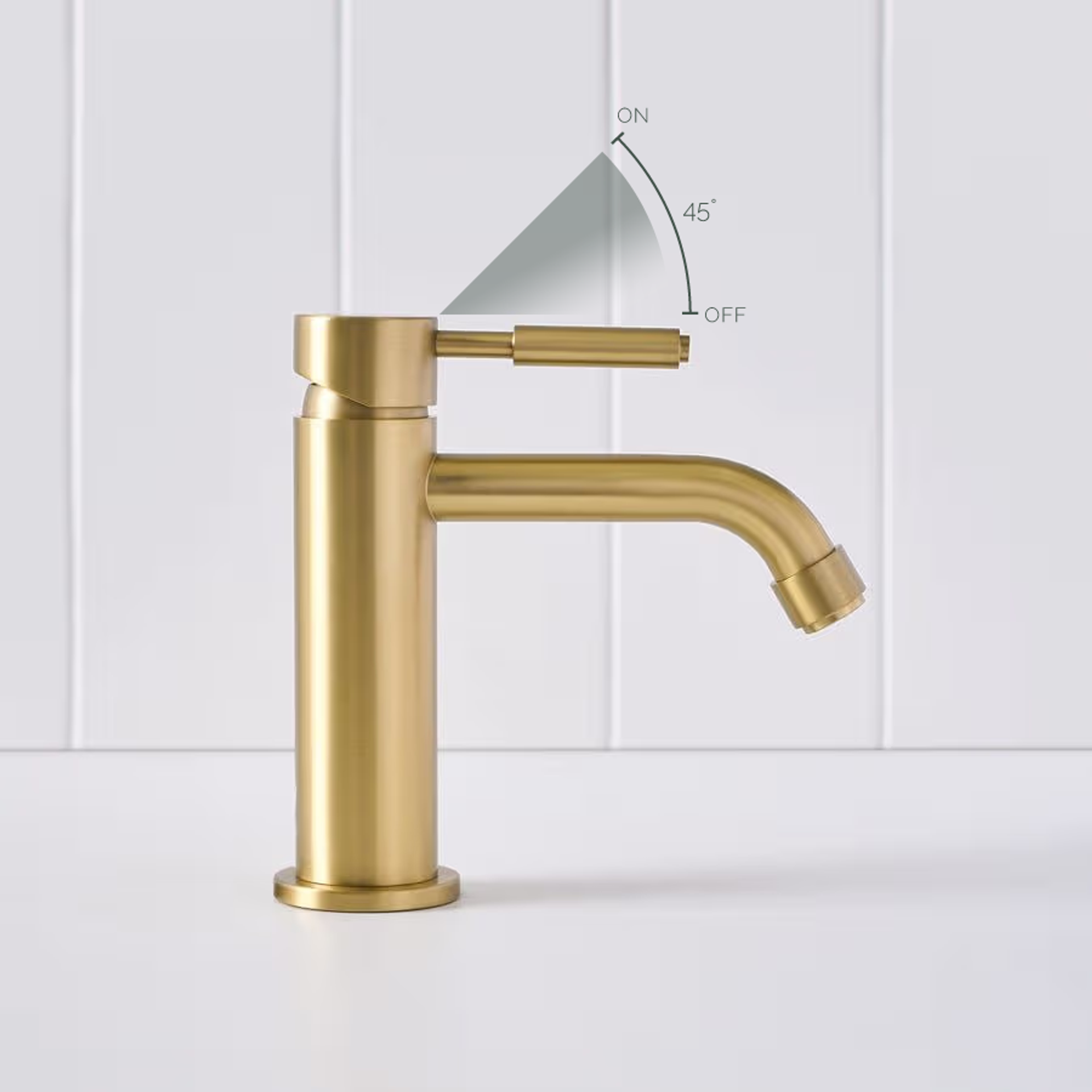 Melbourne Short Basin Mixer Brushed Brass | Yabby