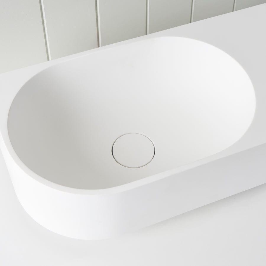 Loughlin VANITIES Pop Up Waste White - No Overflow