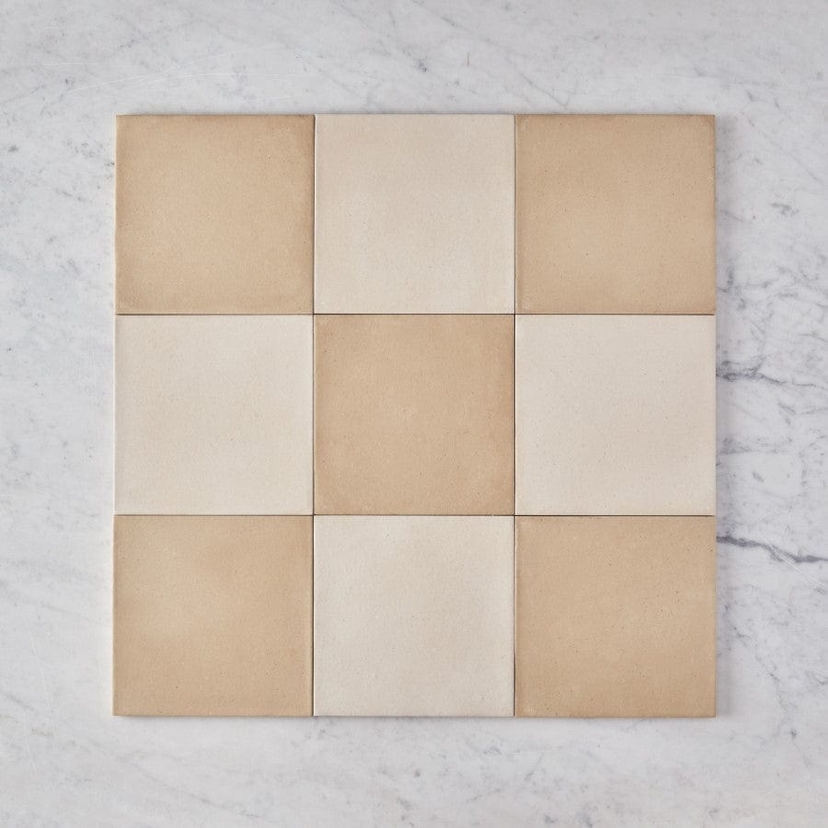 Tamarama Checkerboard Beige & Cream Tile | TileCloud