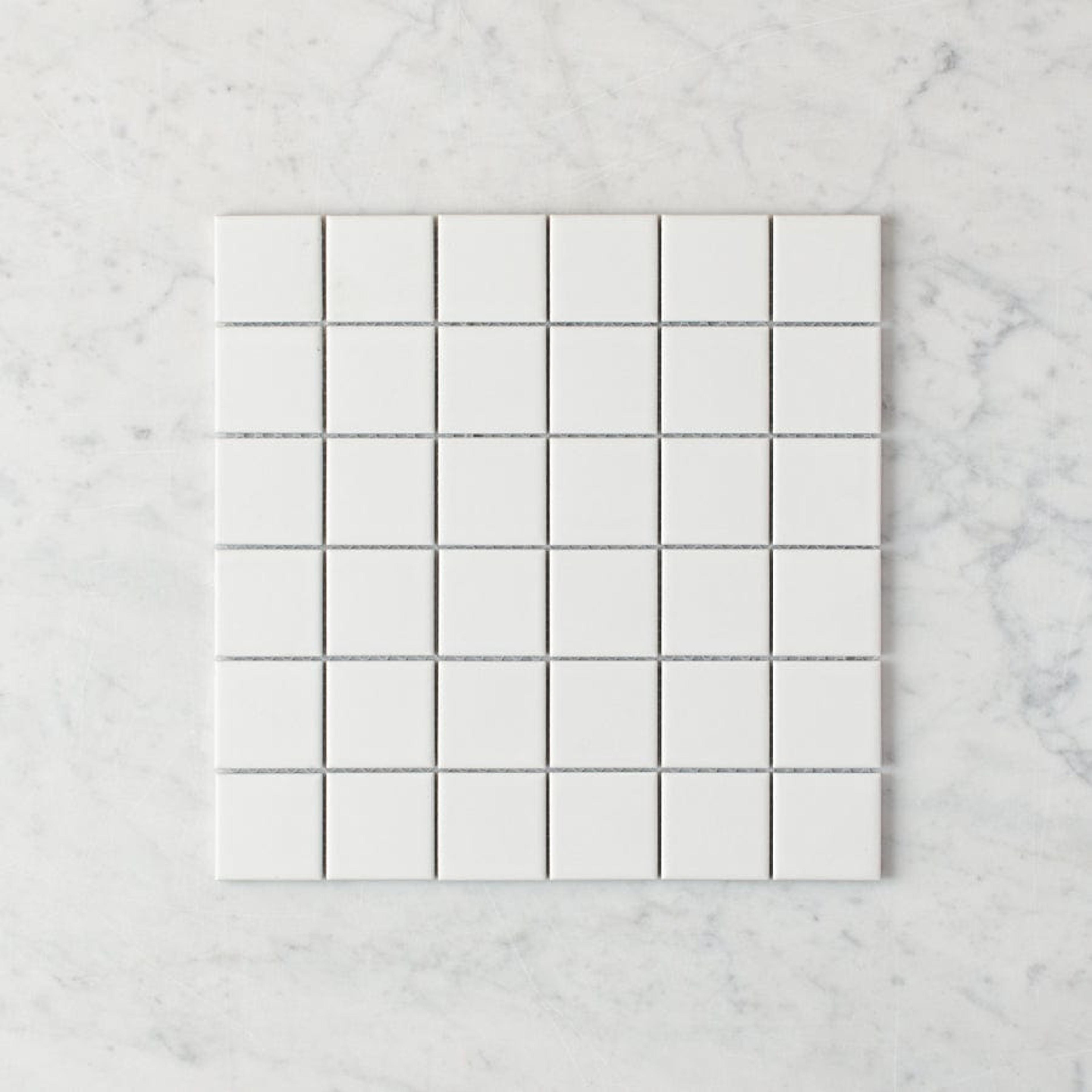 Pacific Greenwood TILE Haddon White Matte Medium Square Tile
