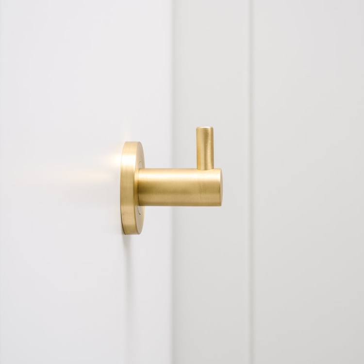 Sydney Robe Hook Brushed Brass | Yabby Tapware