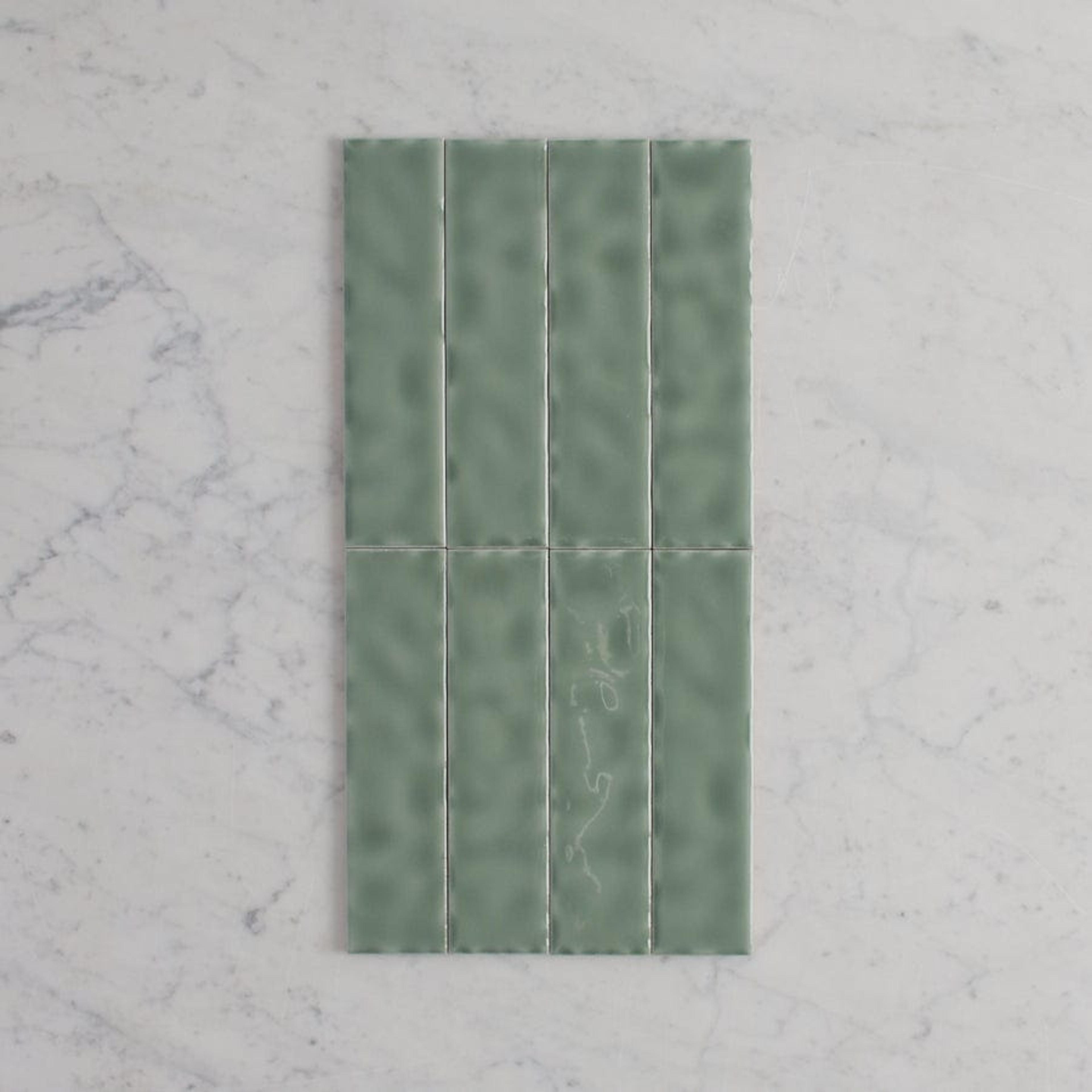 TileCloud TILE Newport Gloss Mini Subway Jade Green Tile