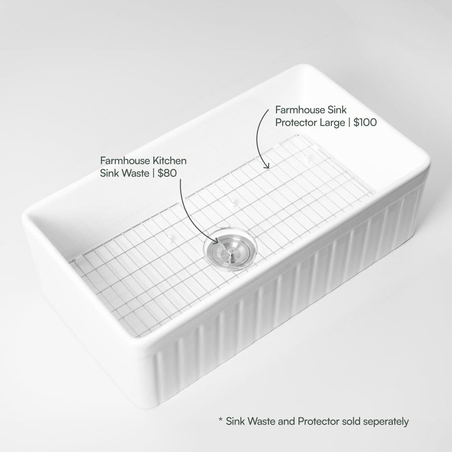 TileCloud BATHWARE Farmhouse Sink Protector Large