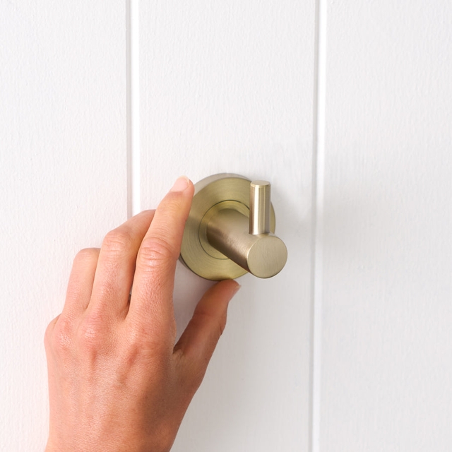 Sydney Robe Hook Warm Brushed Nickel | Yabby Tapware