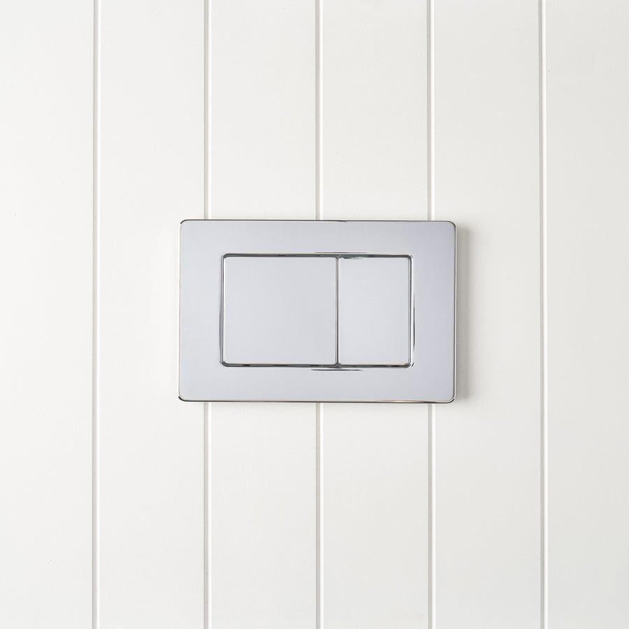 TileCloud TOILETS Angled In-Wall Toilet With Rectangle Chrome Buttons