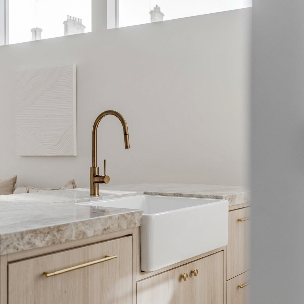 Large Farmhouse Fireclay Sink | TileCloud