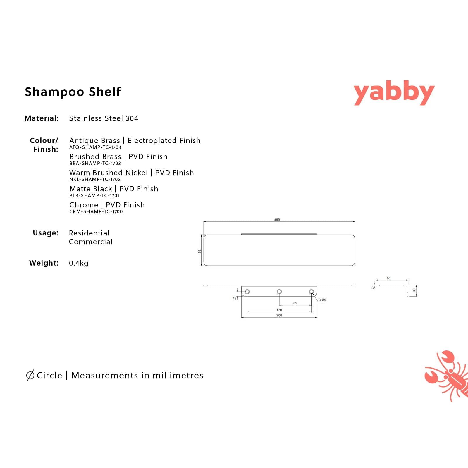 TileCloud TAPWARE Shampoo Shelf Chrome