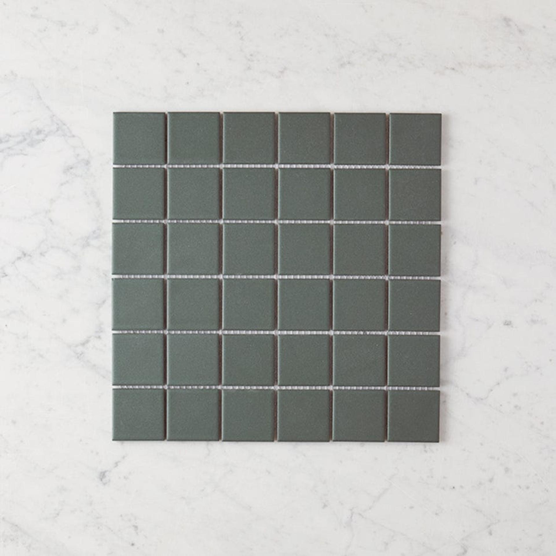 Haddon Green Matte Medium Square Tile | TileCloud
