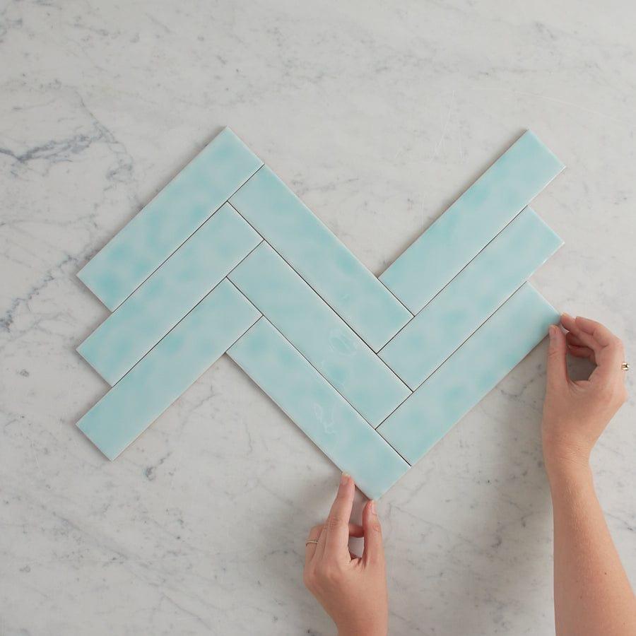 TileCloud TILE Newport Gloss Mini Subway Duck Egg Blue Tile