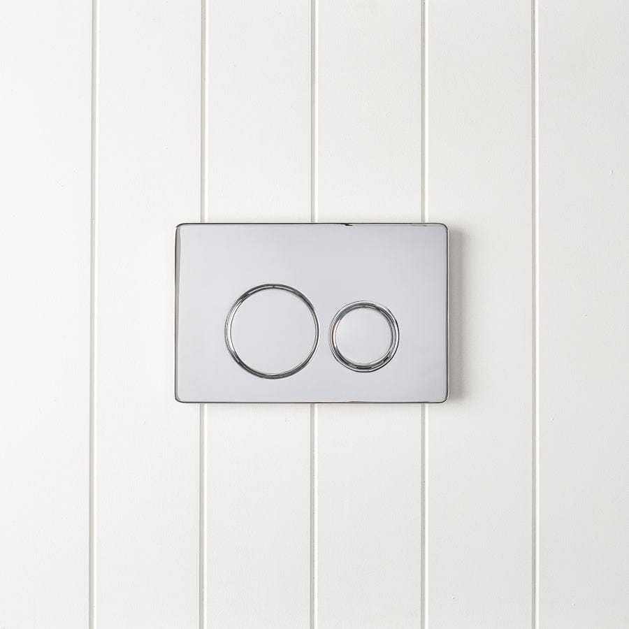 TileCloud TOILETS Curved In-Wall Toilet With Round Chrome Buttons