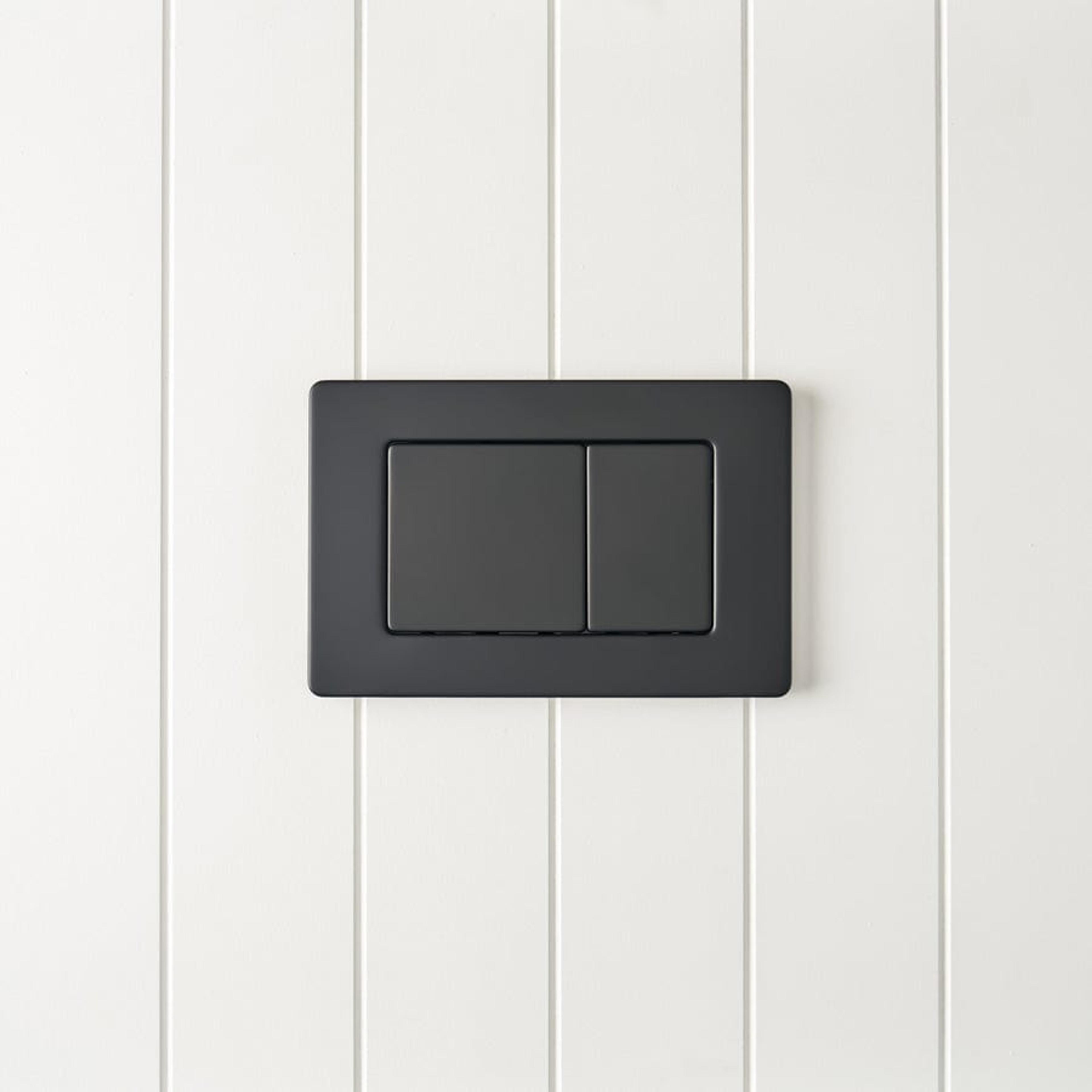 TileCloud TOILETS Angled In-Wall Toilet With Rectangle Matte Black Buttons