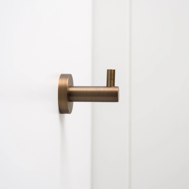 Sydney Robe Hook Antique Brass | Yabby Tapware