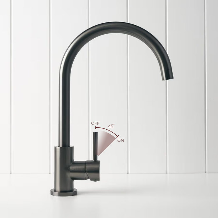 Round Kitchen Mixer Gunmetal | TileCloud