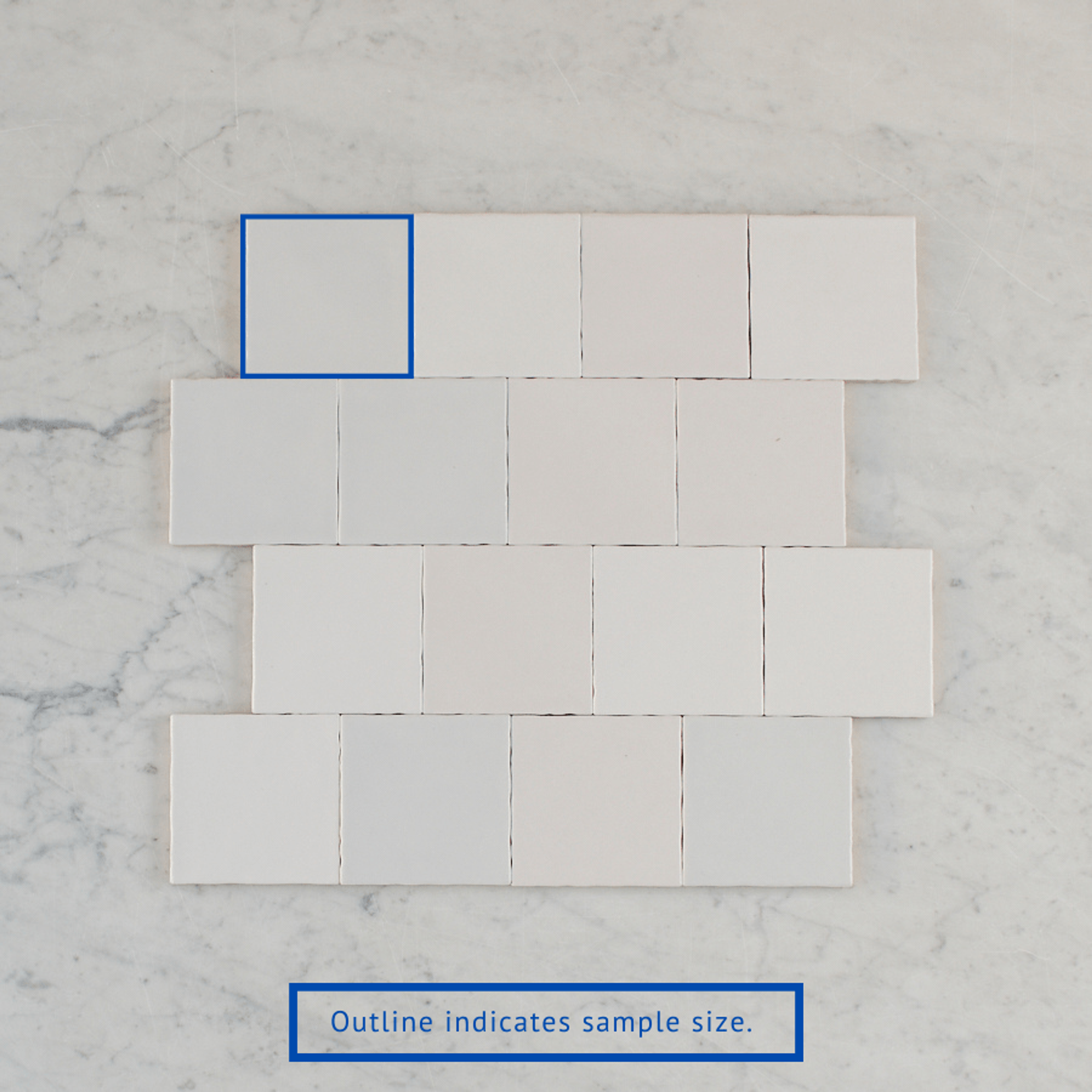 TileCloud SAMPLE Newport Matte Mixed White Small Square Sample