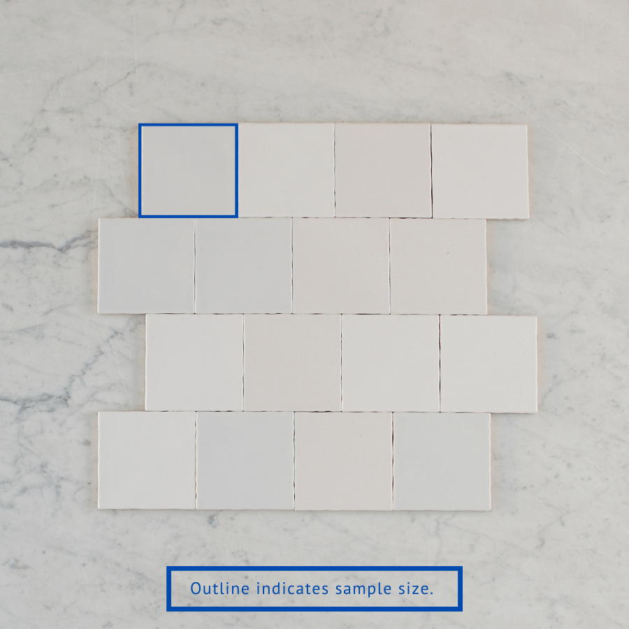 TileCloud SAMPLE Newport Matte Mixed White Small Square Sample
