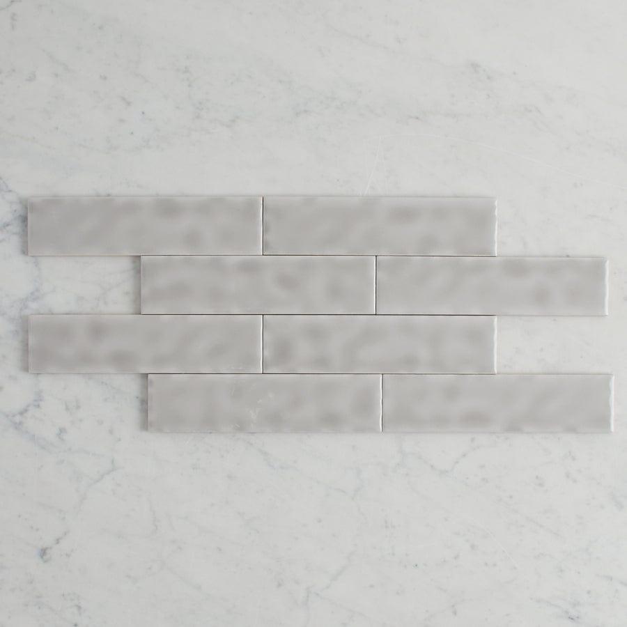 TileCloud TILE Newport Gloss Mini Subway Grey Tile