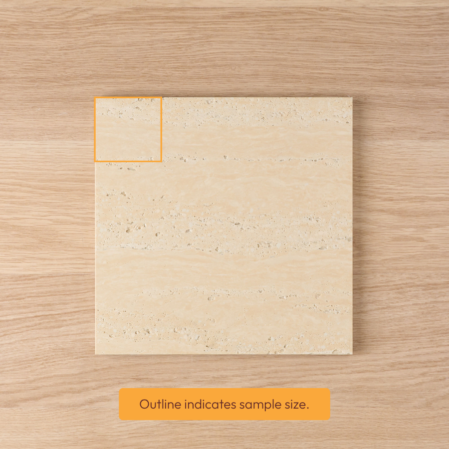 Kirribilli travertine-look sand tile with a matte finish and subtle natural-style veining