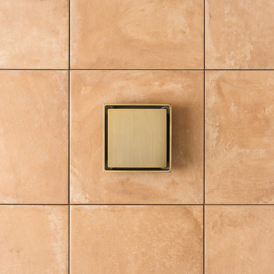 Tile Insert Floor Waste Antique Brass | TileCloud