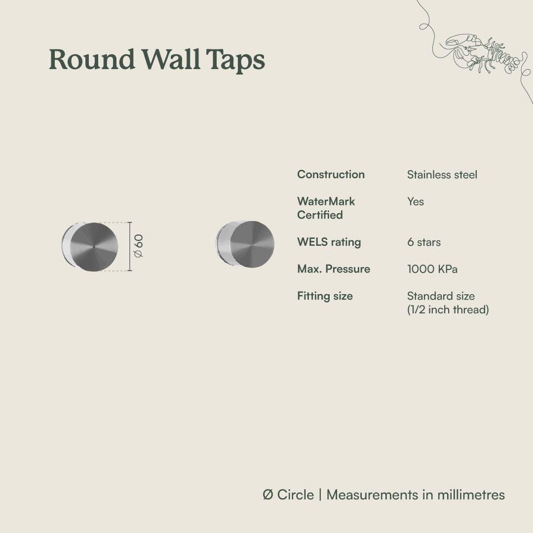 Yabby TAPWARE Round Taps Brushed Brass