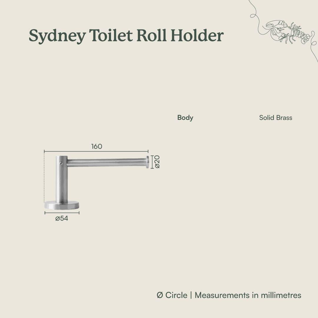 Yabby TAPWARE Sydney Toilet Roll Holder Warm Brushed Nickel