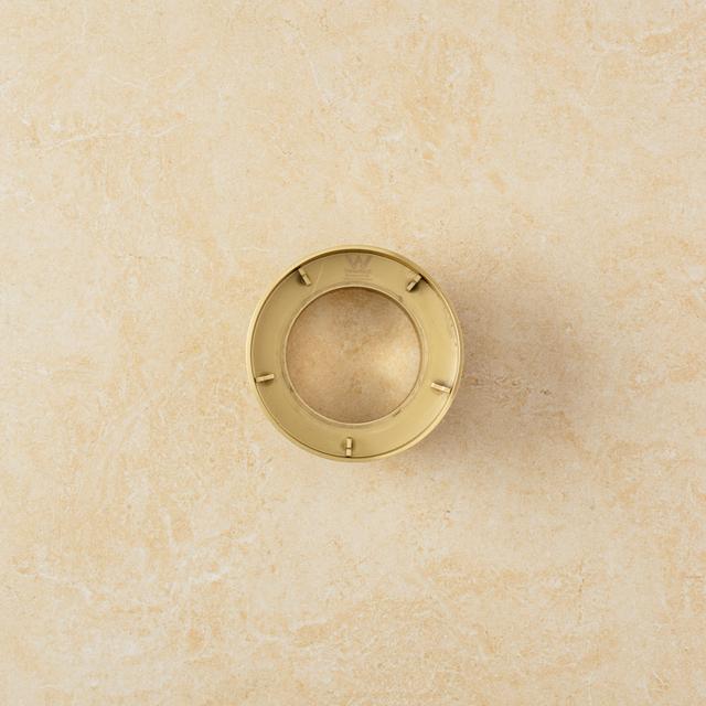 Round Tile Insert Floor Waste Brushed Brass | Yabby Tapware