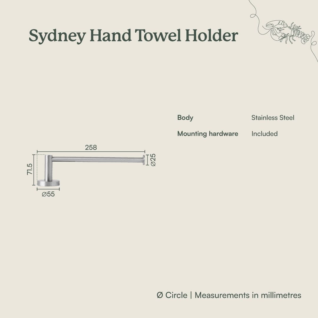 Yabby TAPWARE Sydney Hand Towel Holder Antique Brass